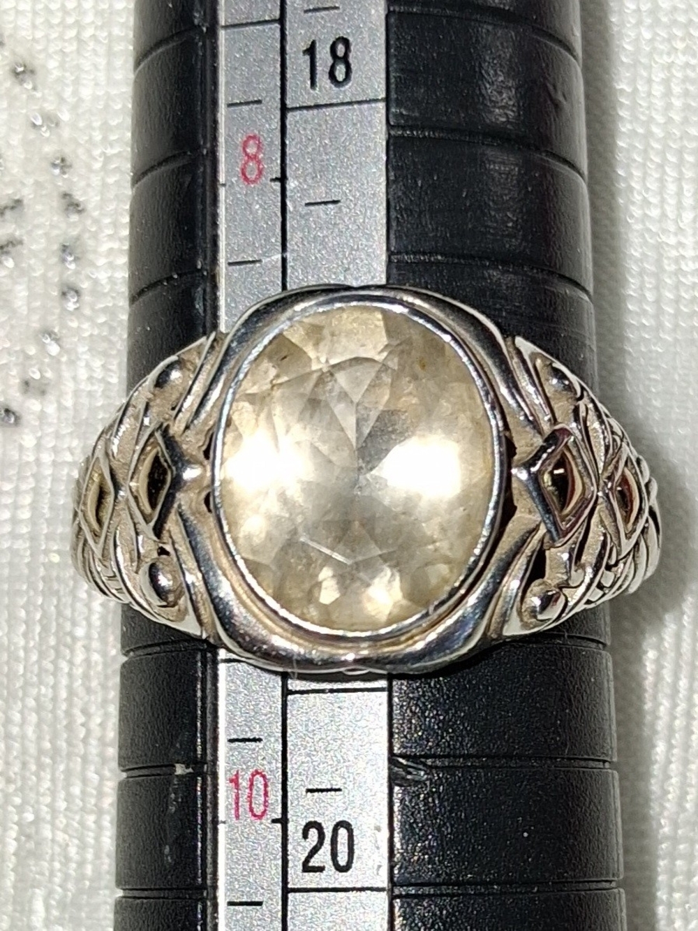 Barbara Bixby Sterling Silver 18k Gold Lemon Quartz Ring Size 9